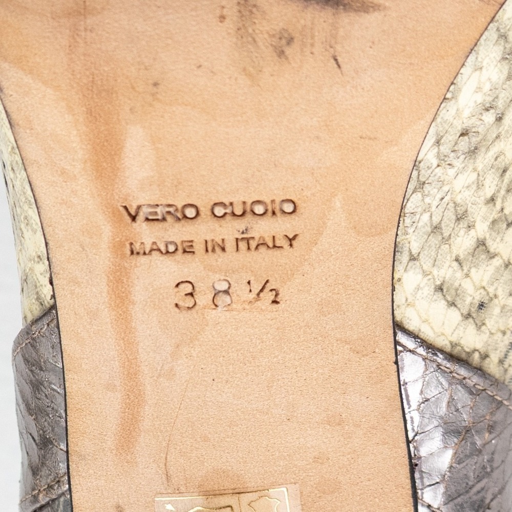 Paris Texas Python Metallic Silver Print Ankle Bo… - image 8